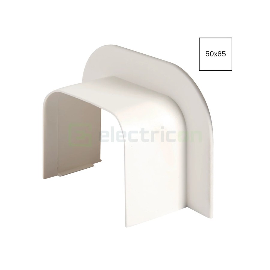Mască trecere perete pentru canal cablu Clima 50x65 mm, alb - Hager CLM500659