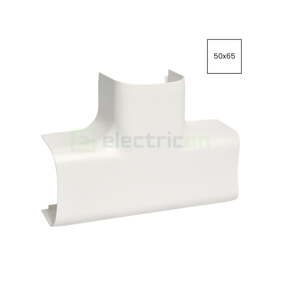 Piesă T pentru canal cablu Clima 50x65 mm, alb - Hager CLM500658