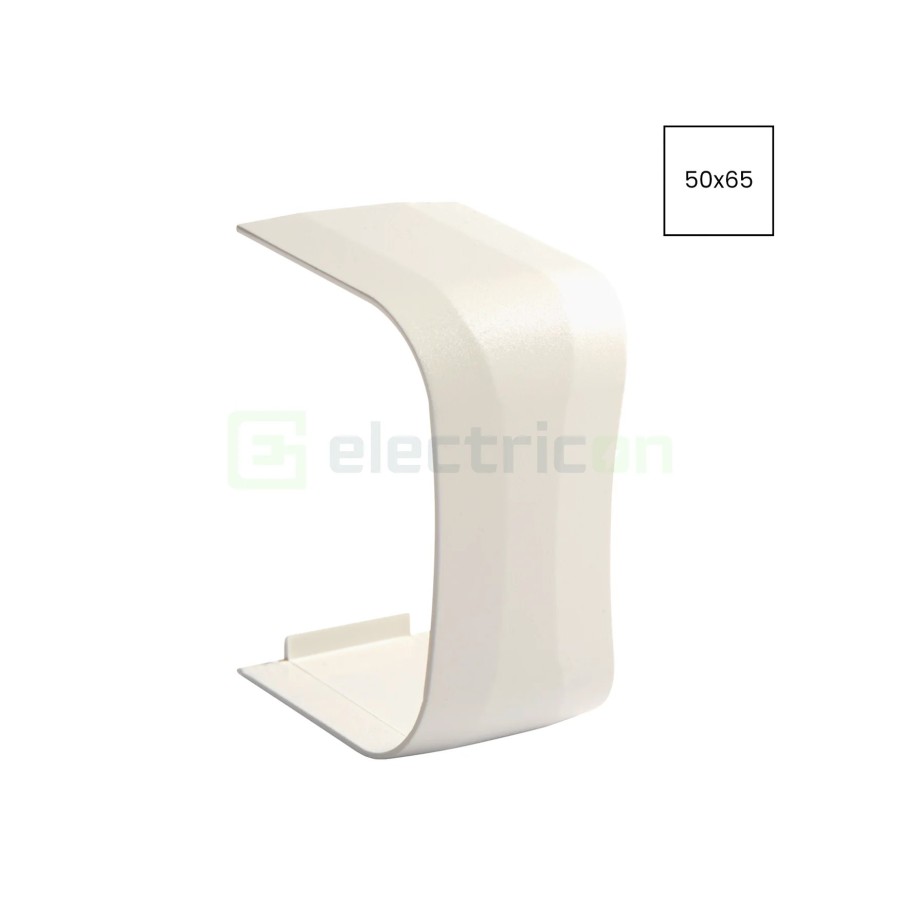 Mască îmbinare pentru canal cablu Clima 50x65 mm, alb - Hager CLM500657
