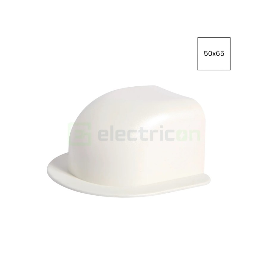 Derivație perete pentru canal cablu Clima 50x65 mm, alb - Hager CLM5006561