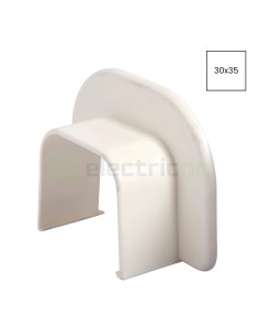 Mască trecere perete pentru canal cablu Clima 30x35 mm, alb - Hager CLM300359