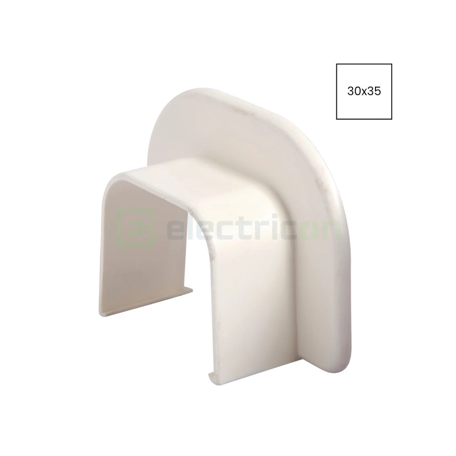 Mască trecere perete pentru canal cablu Clima 30x35 mm, alb - Hager CLM300359