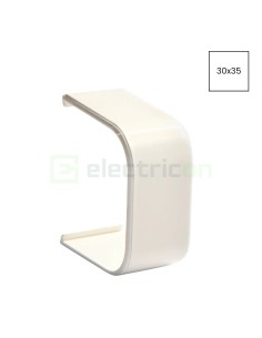 Mască îmbinare pentru canal cablu Clima 30x35 mm, alb - Hager CLM300357