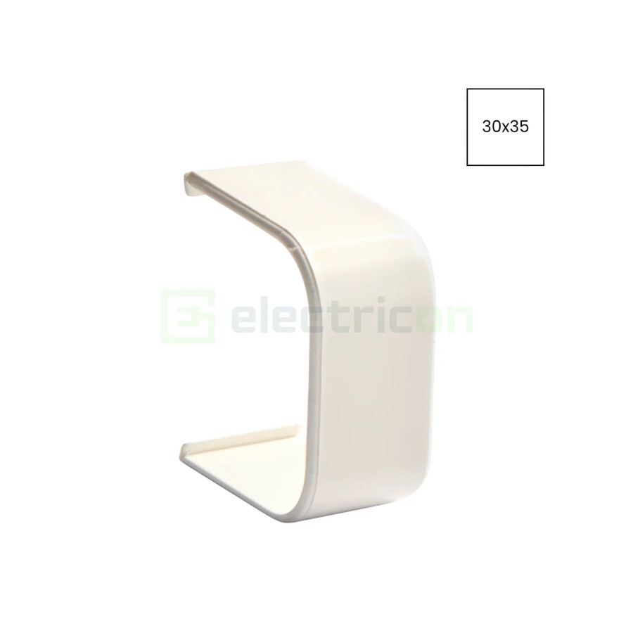 Mască îmbinare pentru canal cablu Clima 30x35 mm, alb - Hager CLM300357