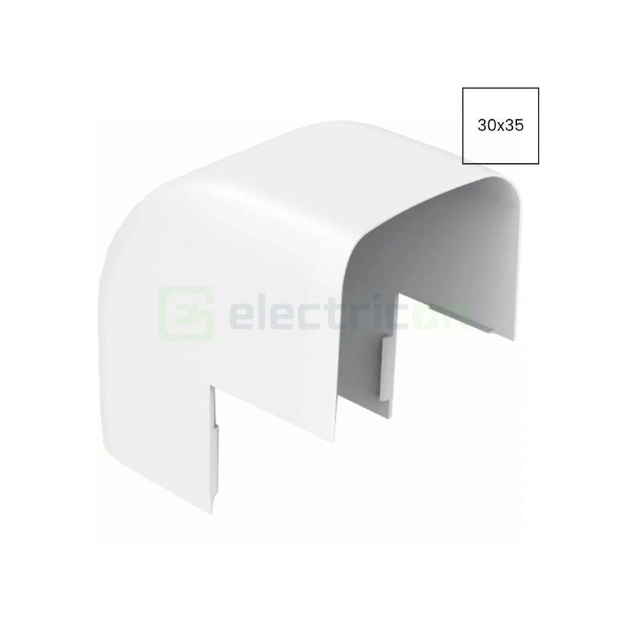 Derivație perete pentru canal cablu Clima 30x35 mm, alb - Hager CLM3003561
