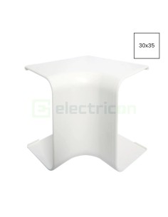 Cot interior 90° pentru canal cablu Clima 30x35 mm, alb - Hager CLM300354