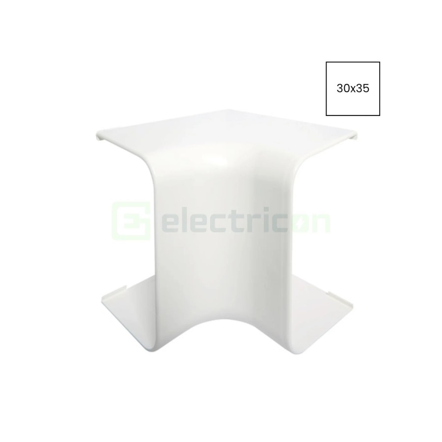Cot interior 90° pentru canal cablu Clima 30x35 mm, alb - Hager CLM300354