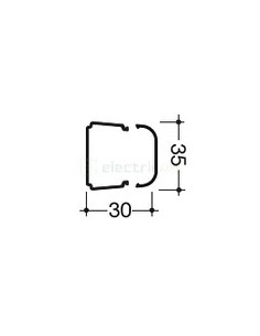 Canal cablu PVC pentru aer condiționat Hager Clima 30x35 mm, alb, lungime 2 m - CLM30035 2