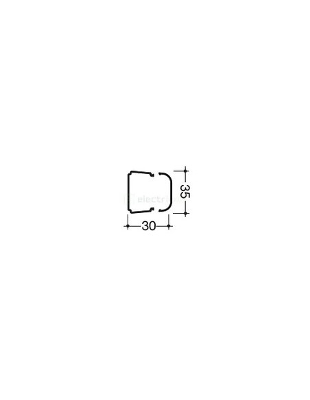 Canal cablu PVC pentru aer condiționat Hager Clima 30x35 mm, alb, lungime 2 m - CLM30035