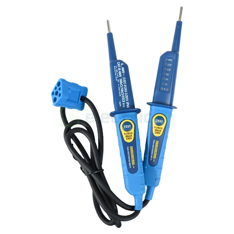 Tester de tensiune - 6 - 400V AC/DC cu indicator polaritate și afișaj LED - Pancontrol PAN Volttester 400 FI