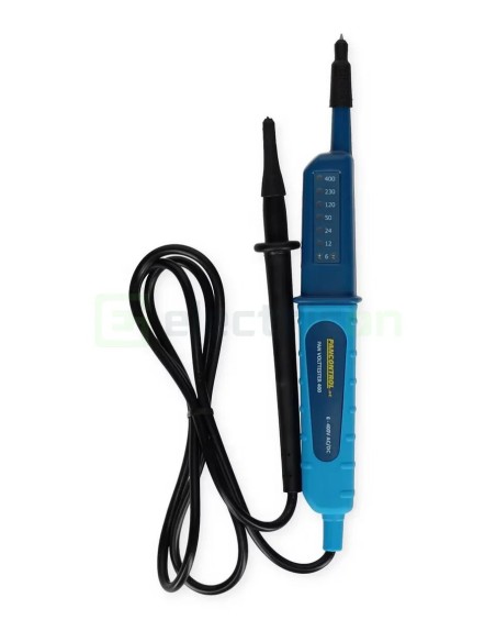 Tester de tensiune - 6 - 400V AC/DC cu indicator polaritate și afișaj LED - Pancontrol PAN Volttester 400
