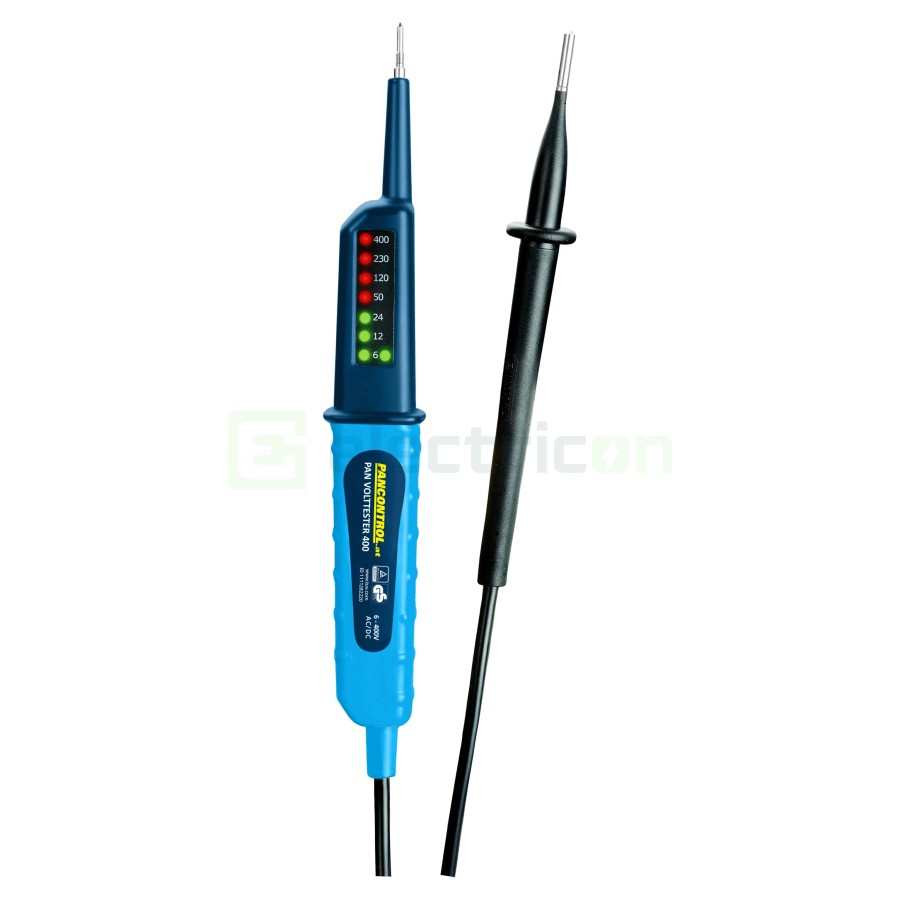 Tester de tensiune - 6 - 400V AC/DC cu indicator polaritate și afișaj LED - Pancontrol PAN Volttester 400