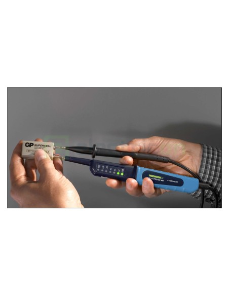 Tester de tensiune - 6 - 400V AC/DC cu indicator polaritate și afișaj LED - Pancontrol PAN Volttester 400