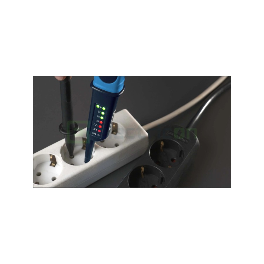 Tester de tensiune - 6 - 400V AC/DC cu indicator polaritate și afișaj LED - Pancontrol PAN Volttester 400
