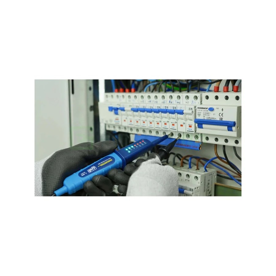 Tester de tensiune - 6 - 400V AC/DC cu indicator polaritate și afișaj LED - Pancontrol PAN Volttester 400