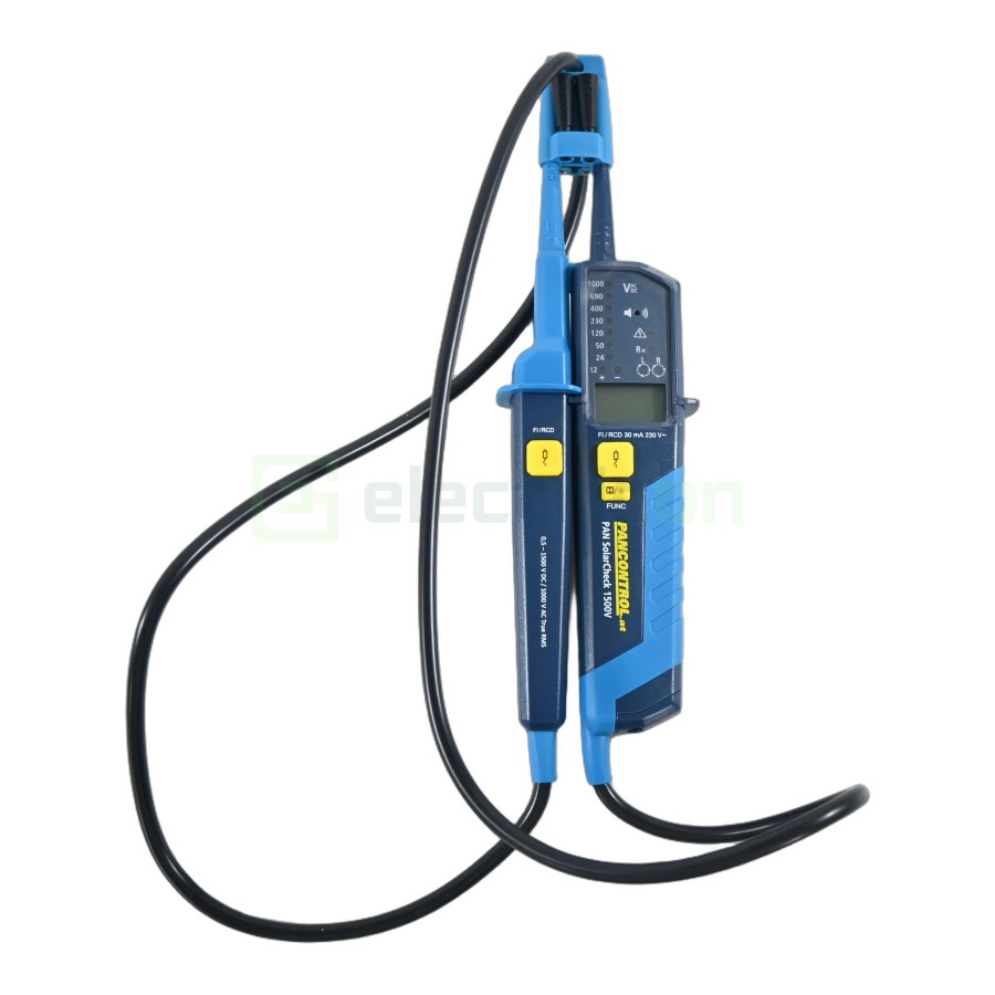 Tester fotovoltaice de tensiune și continuitate - 1500 V DC - test RCD 30 mA - Pancontrol PAN SolarCheck 1500V