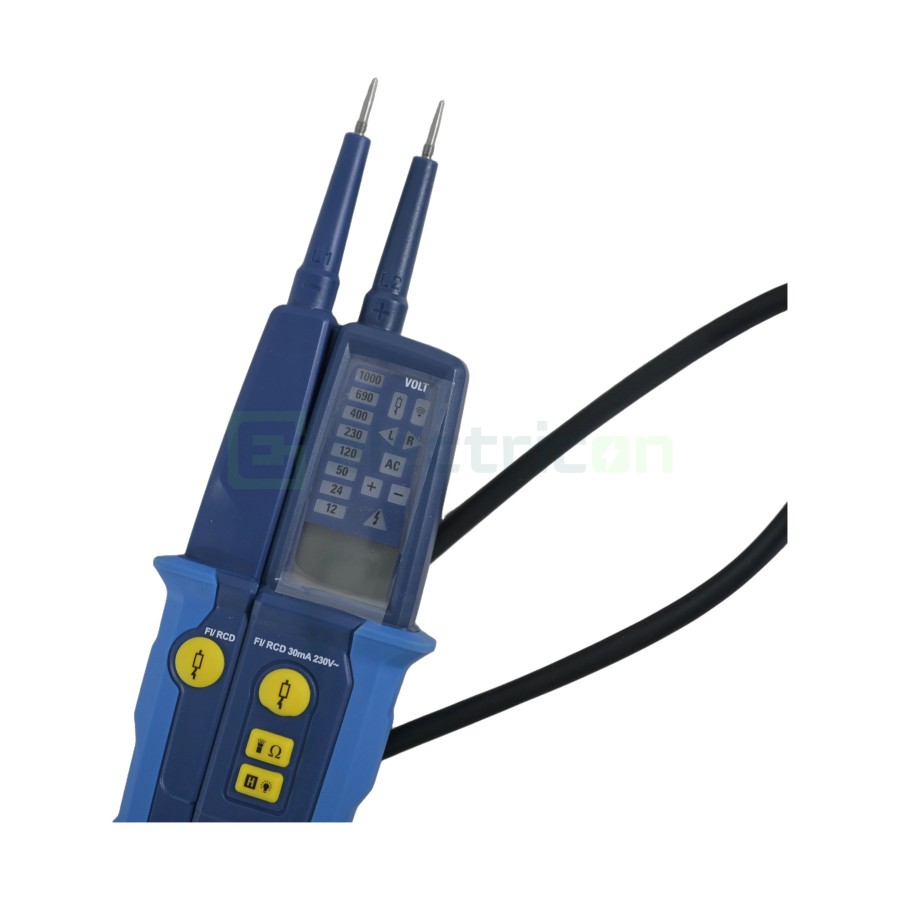 Tester de tensiune și de continuitate - 1000V AC/DC + afișaj de câmp rotativ și test diferențial 30mA - Pancontrol MV-1000AD