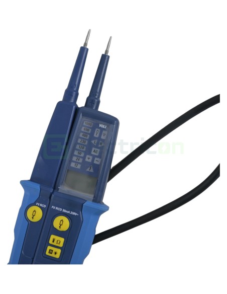 Tester de tensiune și de continuitate - 1000V AC/DC + afișaj de câmp rotativ și test diferențial 30mA - Pancontrol MV-1000AD