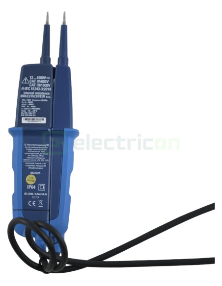 Tester de tensiune și de continuitate - 1000V AC/DC + afișaj de câmp rotativ și test diferențial 30mA - Pancontrol MV-1000AD