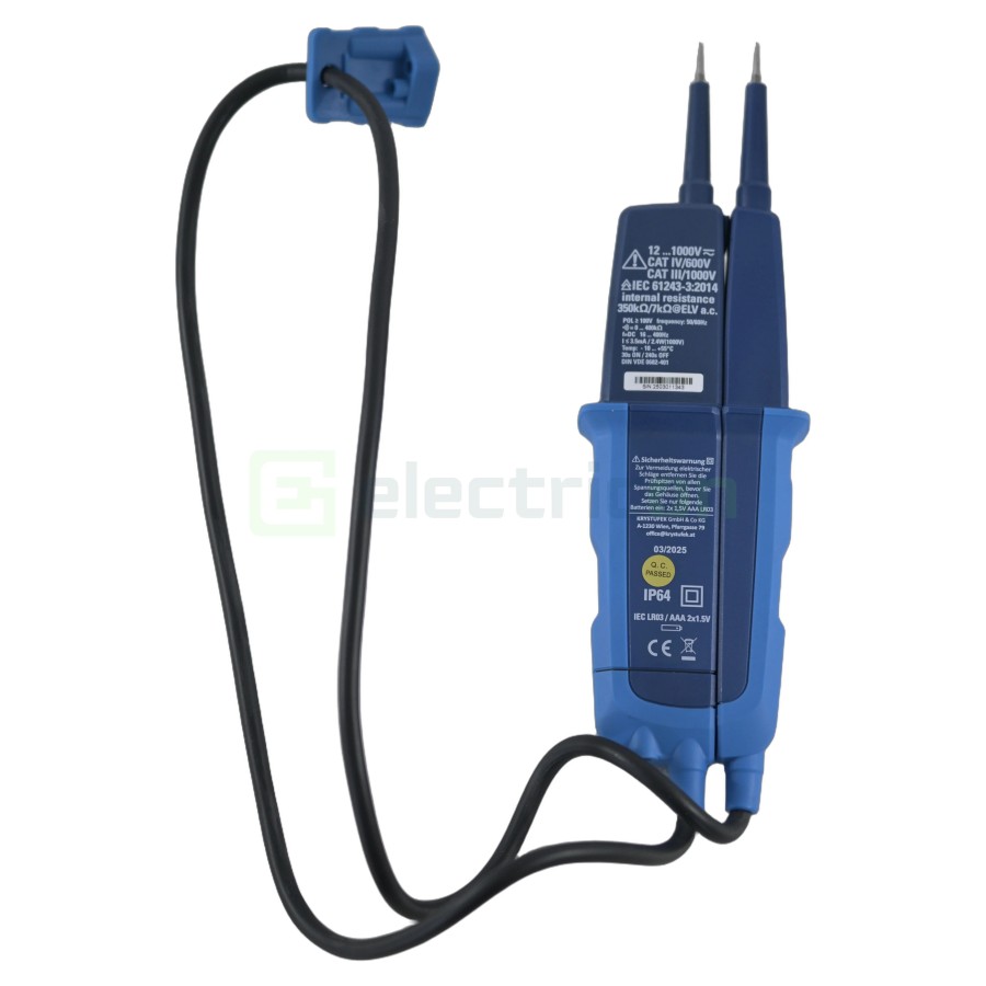 Tester de tensiune și continuitate - 1000 V AC/DC - CAT III, IP64 - Pancontrol PAN MV-1000A