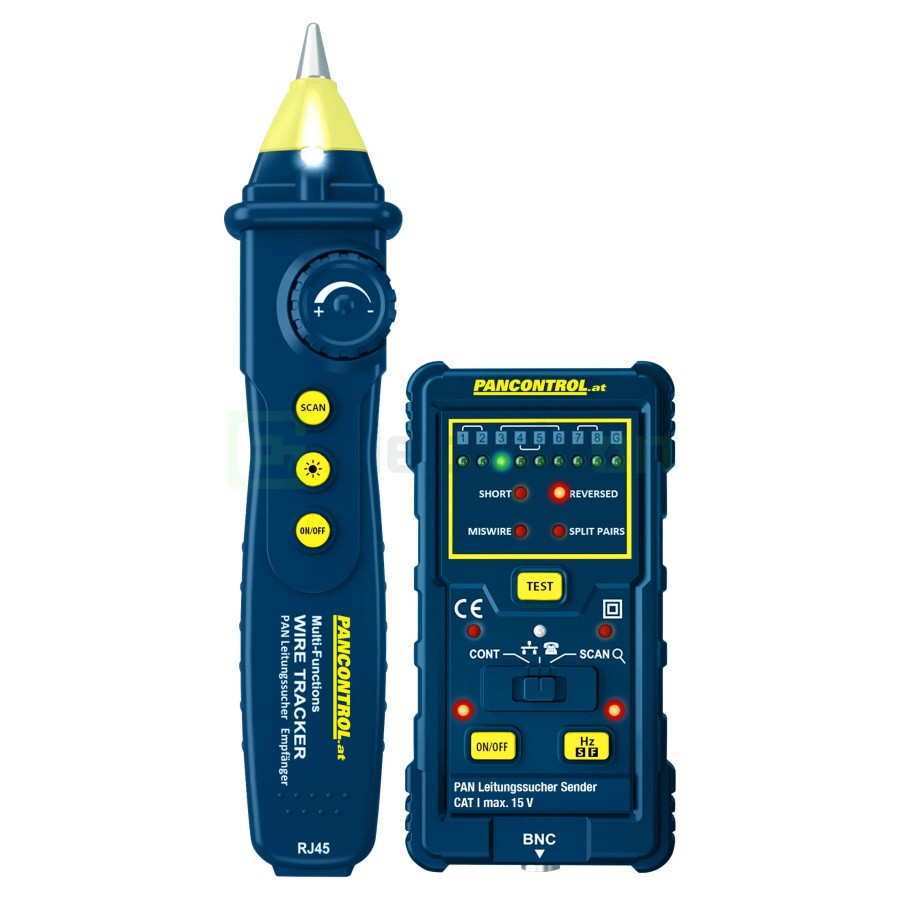 Detector profesional de traseu cablu în perete și tester de rețea LAN cu semnal acustic, Pancontrol PAN Leitungssucher