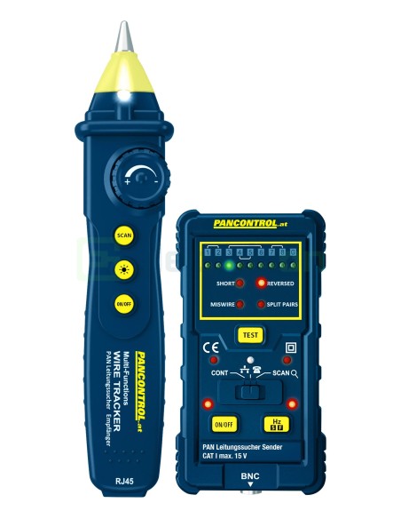 Detector profesional de traseu cablu în perete și tester de rețea LAN cu semnal acustic, Pancontrol PAN Leitungssucher