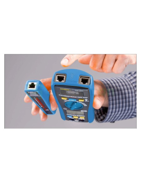 Tester profesional pentru cabluri de rețea UTP/STP, RJ45,RJ11, BNC cu multimetru digital - Pancontrol PAN LAN1