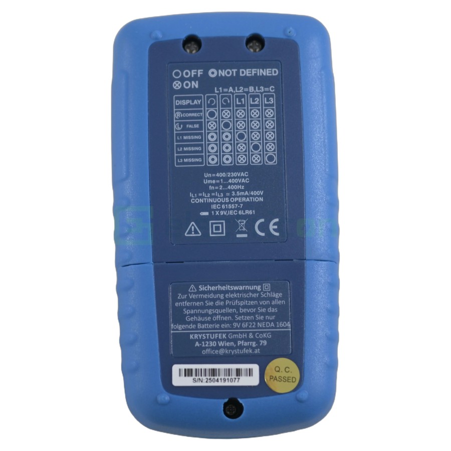 Multimetru digital - indicator al succesiuni fazelor și rotației motorului , afișaj LED, fără contact - Pancontrol PAN DFA3
