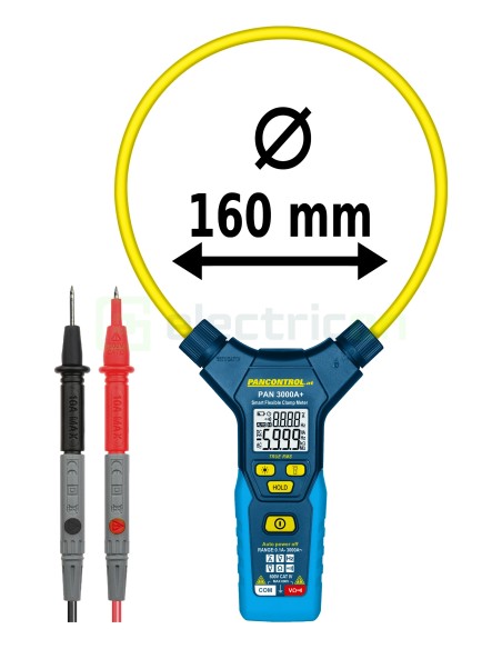 Clește ampermetic- clampmetru - 3000A AC TrueRMS, CAT III 1000V - Pancontrol PAN 3000A+