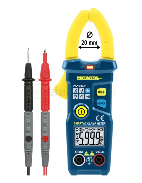 Clește ampermetic - clampmetru - 200A AC, NCV, auto-range, ecran iluminat - Pancontrol PAN 200A+