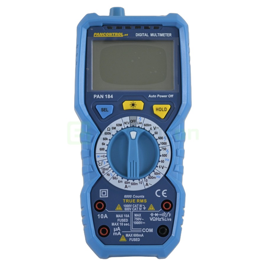 Multimetru digital True RMS cu NCV - AutoRange - CAT III 1000 V / CAT IV 600 V - Pancontrol PAN 184
