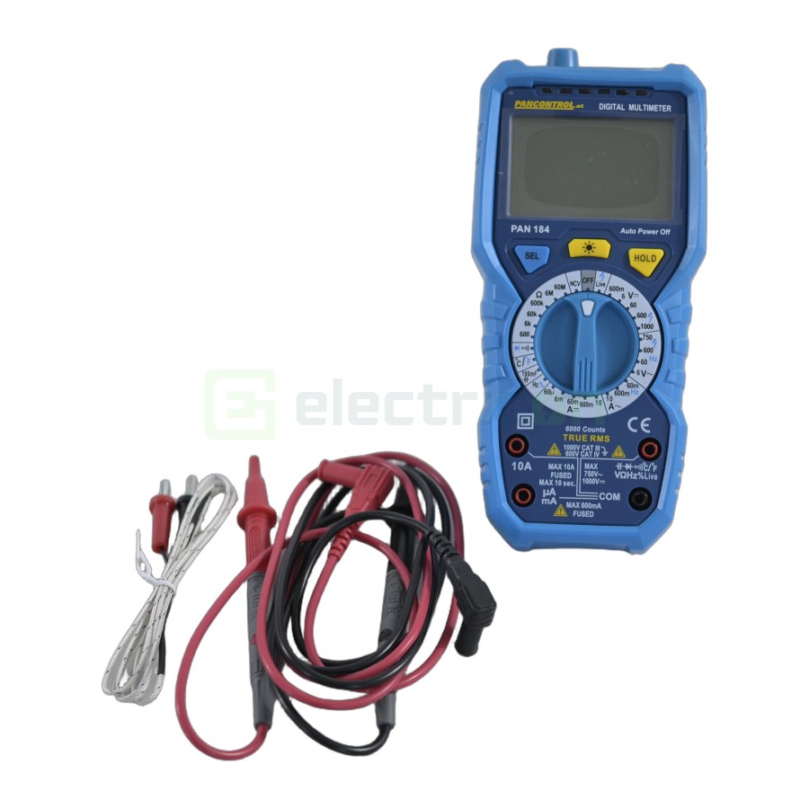 Multimetru digital True RMS cu NCV - AutoRange - CAT III 1000 V / CAT IV 600 V - Pancontrol PAN 184