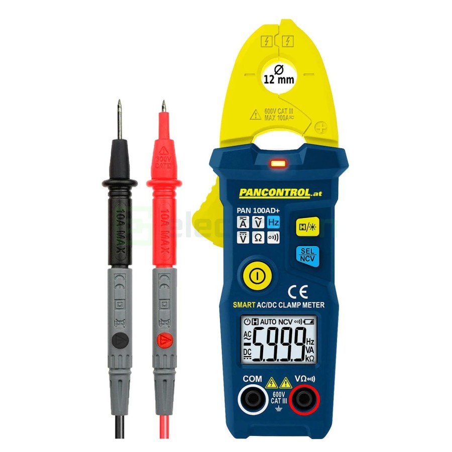 Clește ampermetric - Clampmetru - 100 A AC/DC True RMS cu NCV - AutoRange - CAT III 600 V - Pancontrol PAN 100AD+