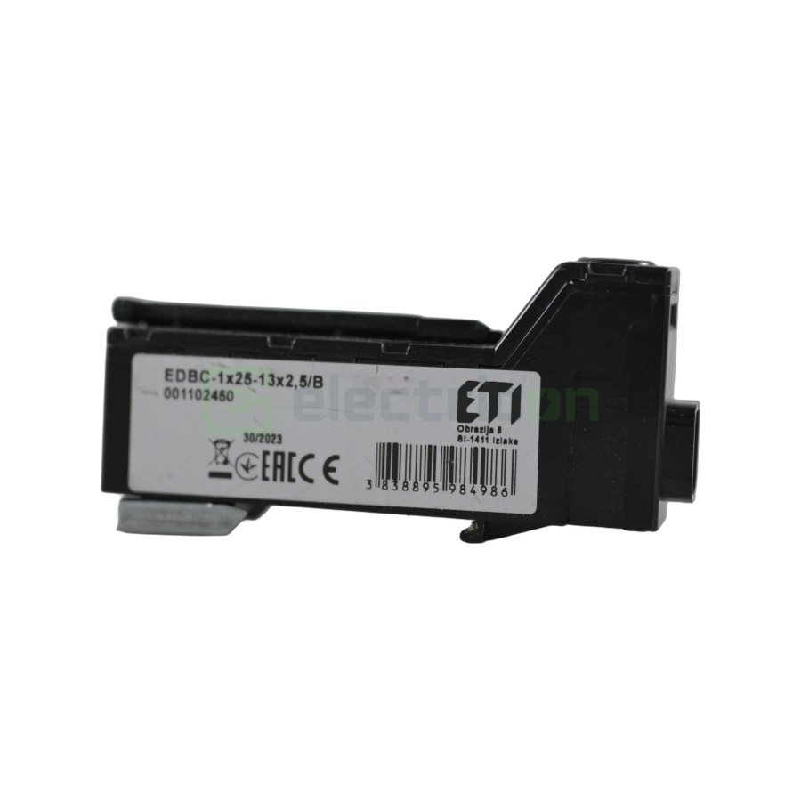 Clema conexiuni - Bloc de distribuție - EDBC 25/13x2,5 pe șină DIN negru - ETI 001102450