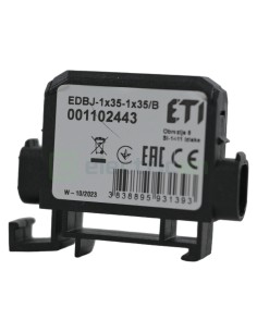 Clemă derivație Cu-Cu - 2 conexiuni (1x35mm² + 1x35mm²) EDC-35/1 negru - ETI 001102443 2