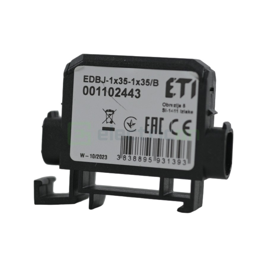 Clemă derivație Cu-Cu - 2 conexiuni (1x35mm² + 1x35mm²) EDC-35/1 negru - ETI 001102443