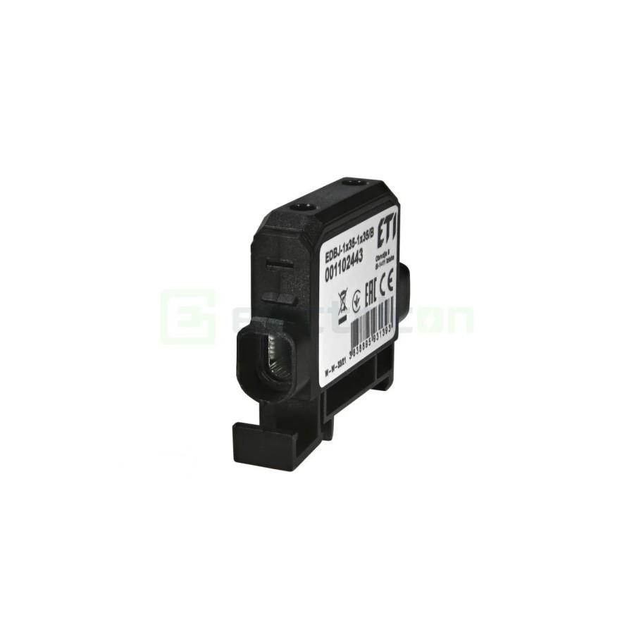 Clemă derivație Cu-Cu - 2 conexiuni (1x35mm² + 1x35mm²) EDC-35/1 negru - ETI 001102443