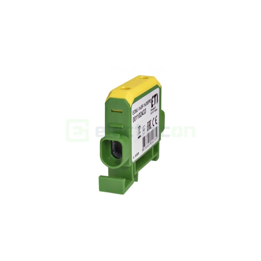 Clemă derivație Cu-Cu - 2 conexiuni (1x35mm² + 1x35mm²) EDC-35/1 galben/verde - ETI 001102433