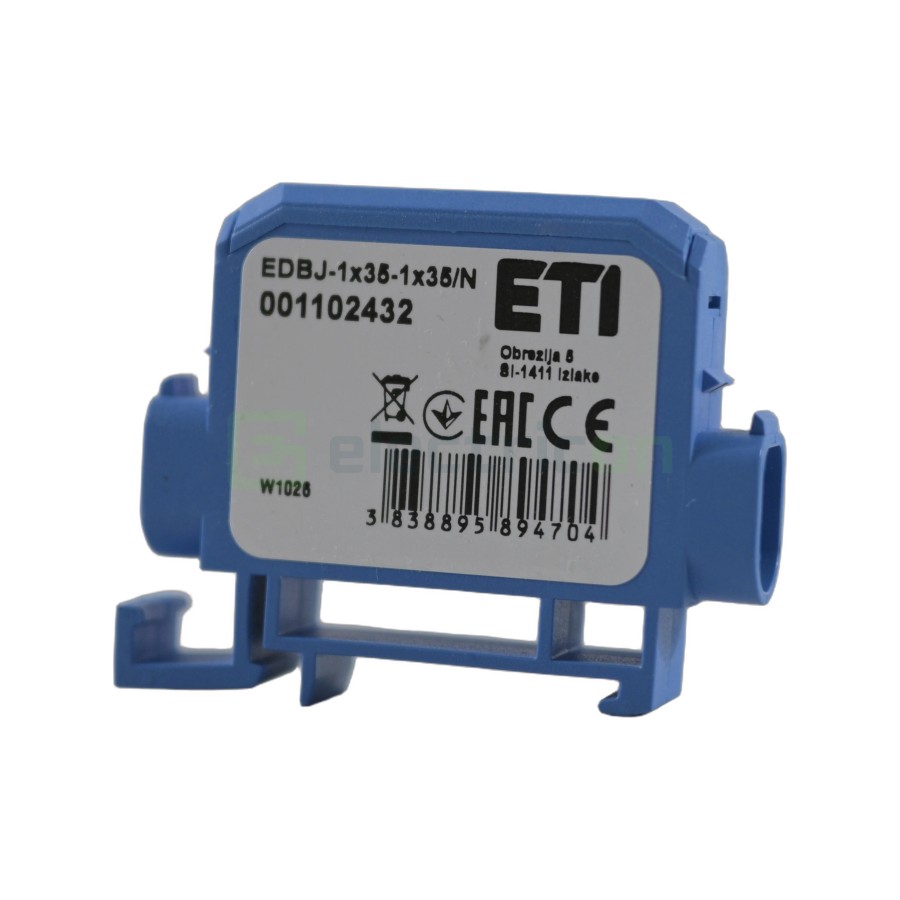 Clemă derivație Cu-Cu - 2 conexiuni (1x35mm² + 1x35mm²) EDC-35/1 albastru - ETI 001102432