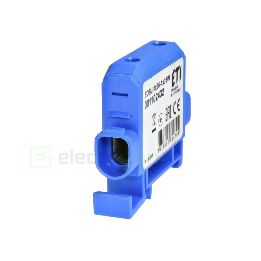 Clemă derivație Cu-Cu - 2 conexiuni (1x35mm² + 1x35mm²) EDC-35/1 albastru - ETI 001102432