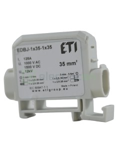 Clemă derivație Cu-Cu - 2 conexiuni (1x35mm² + 1x35mm²) EDC-35/1 gri - ETI 001102431 2