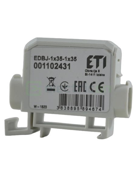 Clemă derivație Cu-Cu - 2 conexiuni (1x35mm² + 1x35mm²) EDC-35/1 gri - ETI 001102431