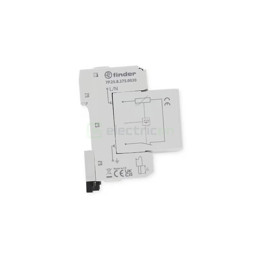 Descarcător supratensiune - SPD - Tip 2 TN-S 3P+N trifazat 20kA 275VAC 4M - Finder 7P.25.8.275.0020