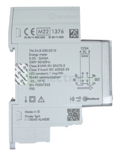 Contor de energie electrică (contoar) monofazat bidirecțional cu afișaj digital 40A NFC Finder 7M.24.8.230.0210 2