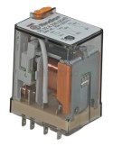 Releu industrial - miniaturizat - 230V AC, 2 contacte 10A, buton probă blocabil - Finder 55.32.8.230.0040