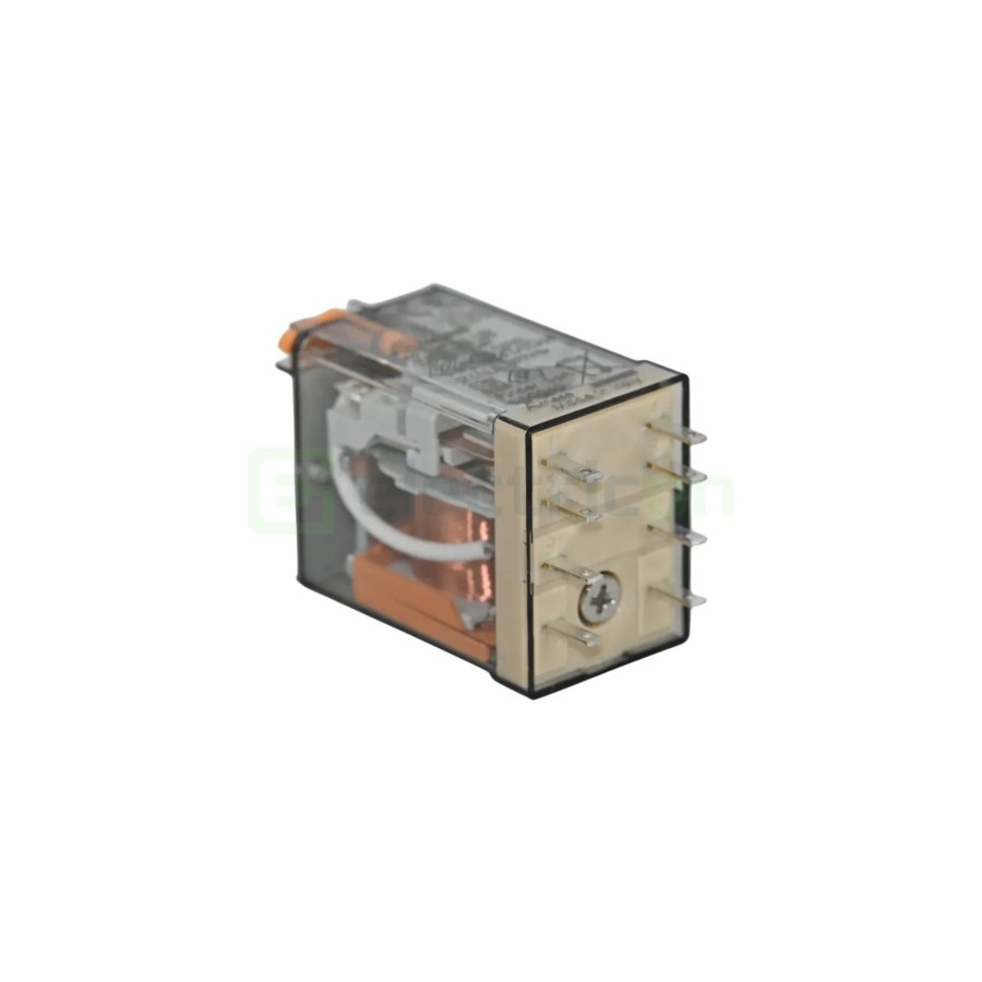Releu industrial - miniaturizat - 230V AC, 2 contacte 10A, buton probă blocabil - Finder 55.32.8.230.0040