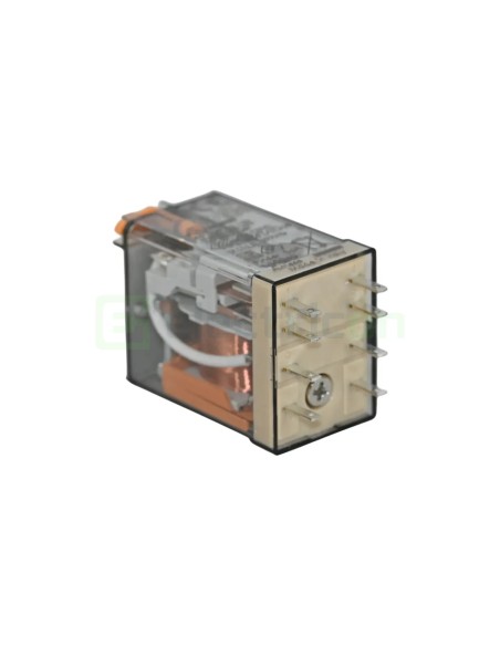 Releu industrial - miniaturizat - 230V AC, 2 contacte 10A, buton probă blocabil - Finder 55.32.8.230.0040