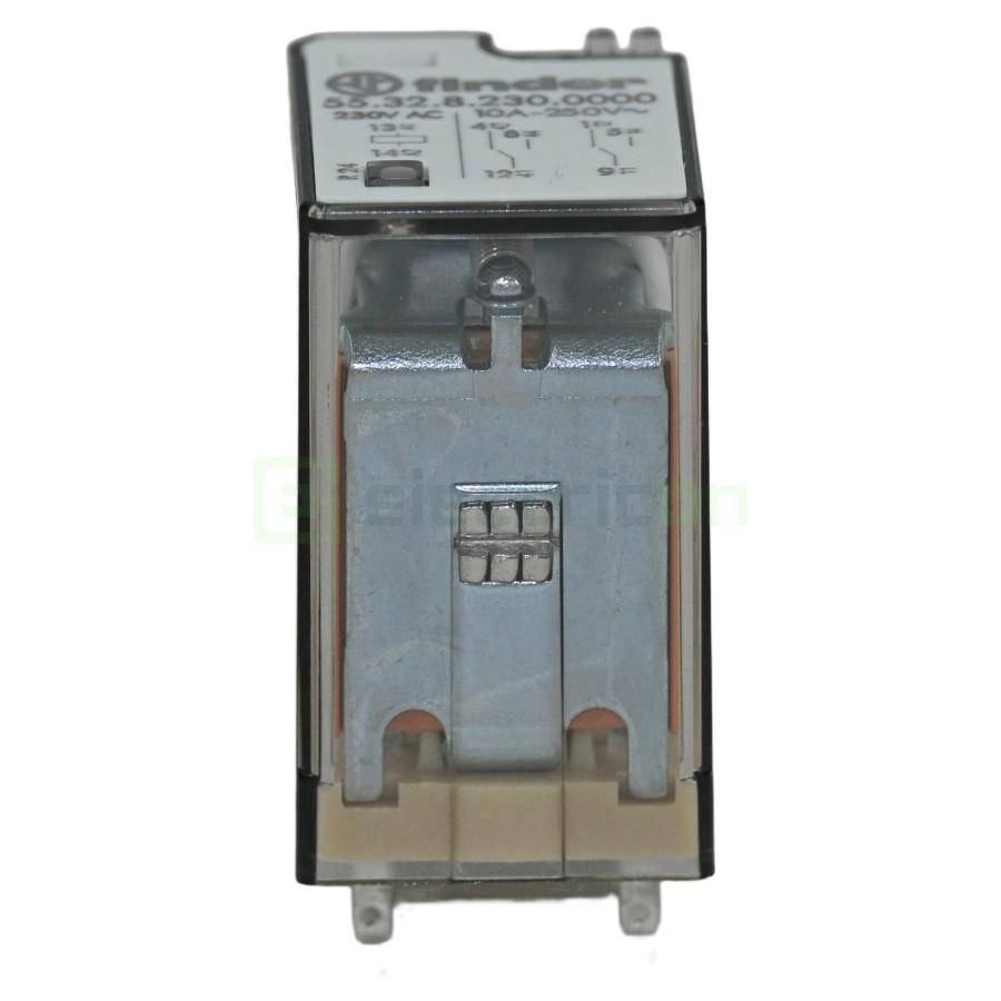 Releu industrial - miniaturizat - 230V AC, 2 contacte 10A, 8 pini - Finder 55.32.8.230.0000