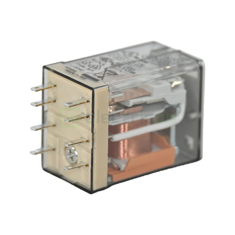 Releu industrial - miniaturizat - 230V AC, 2 contacte 10A, 8 pini - Finder 55.32.8.230.0000