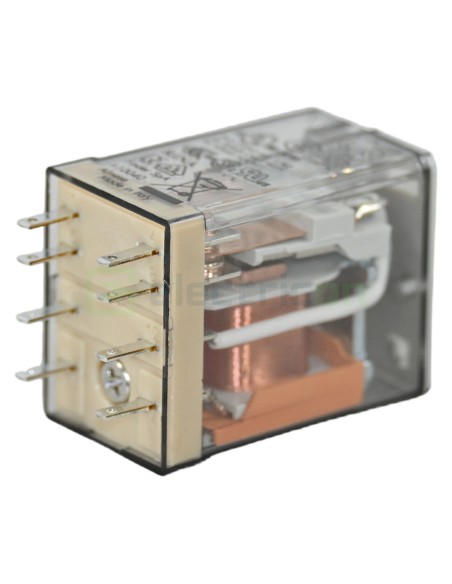 Releu industrial - miniaturizat - 230V AC, 2 contacte 10A, 8 pini - Finder 55.32.8.230.0000